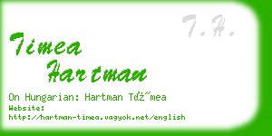 timea hartman business card